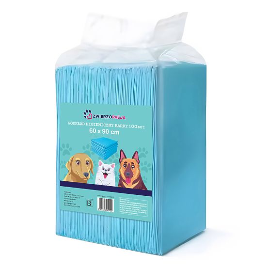Higieniczne podkładki dla zwierząt BARRY 60x90 100 szt.