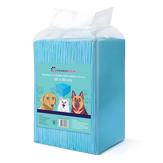 Higieniczne podkłady dla zwierząt BARRY 60x90 50 szt.