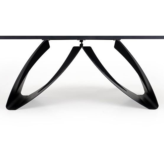 HILARIO stół rozkładany, blat - orzechowy, nogi - czarne (3p=1ks)