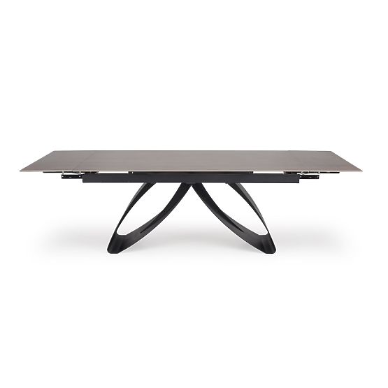 HILARIO stół rozkładany, blat - orzechowy, nogi - czarne (3p=1ks)