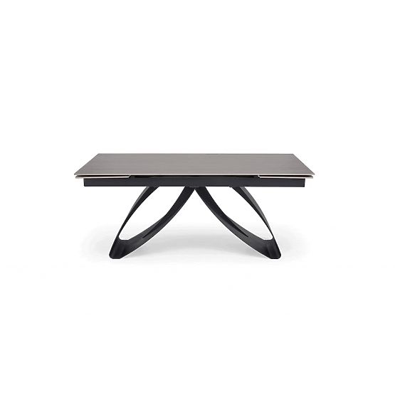 HILARIO stół rozkładany, blat - orzechowy, nogi - czarne (3p=1ks)