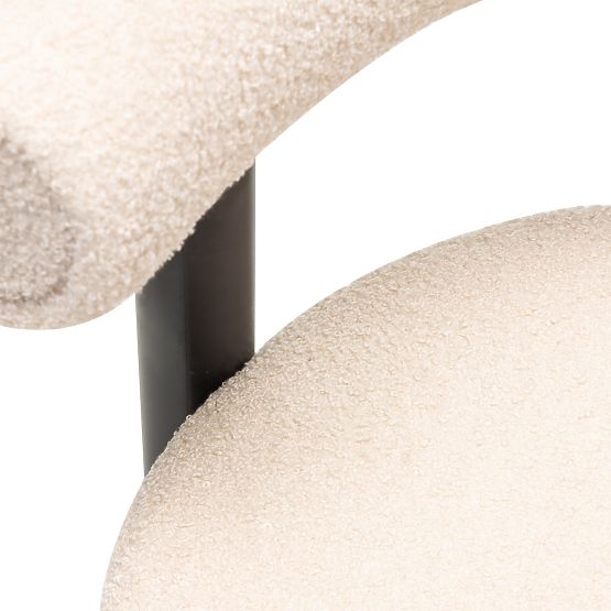 Hoker Pedro, beżowy/czarne nogi, boucle