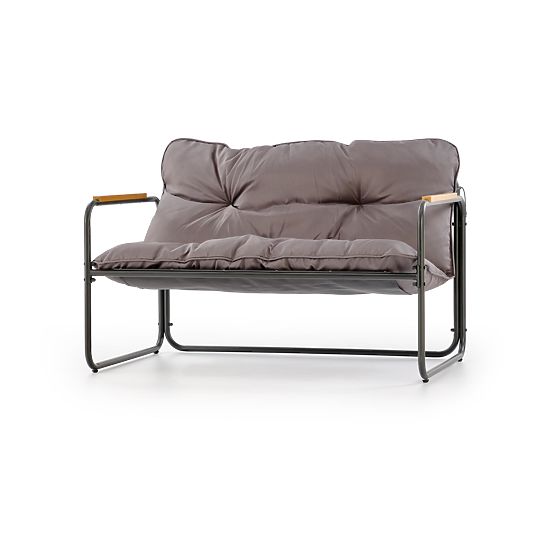 HUDSON, zestaw ogrodowy (sofa, 2x fotel, stolik), szary / brązowy (1p=1zestaw)