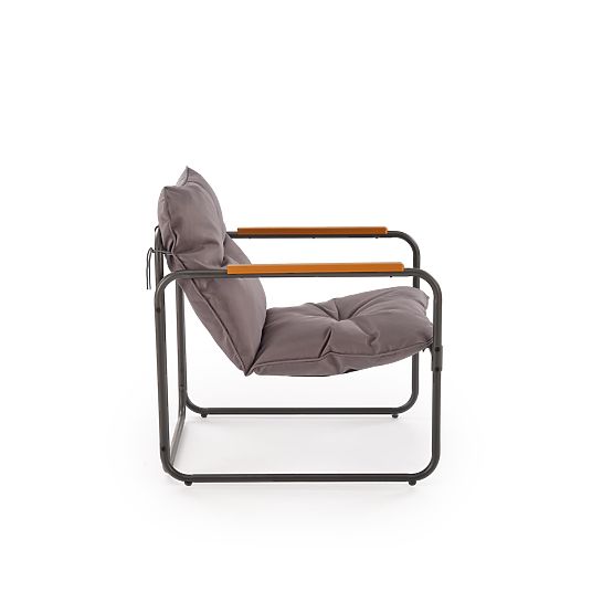 HUDSON, zestaw ogrodowy (sofa, 2x fotel, stolik), szary / brązowy (1p=1zestaw)