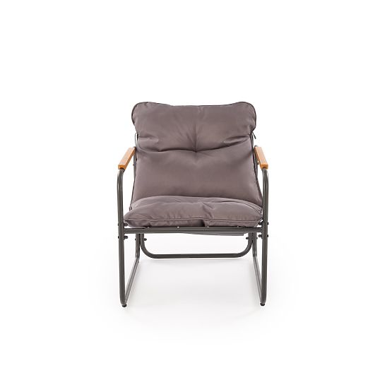 HUDSON, zestaw ogrodowy (sofa, 2x fotel, stolik), szary / brązowy (1p=1zestaw)