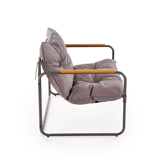 HUDSON, zestaw ogrodowy (sofa, 2x fotel, stolik), szary / brązowy (1p=1zestaw)