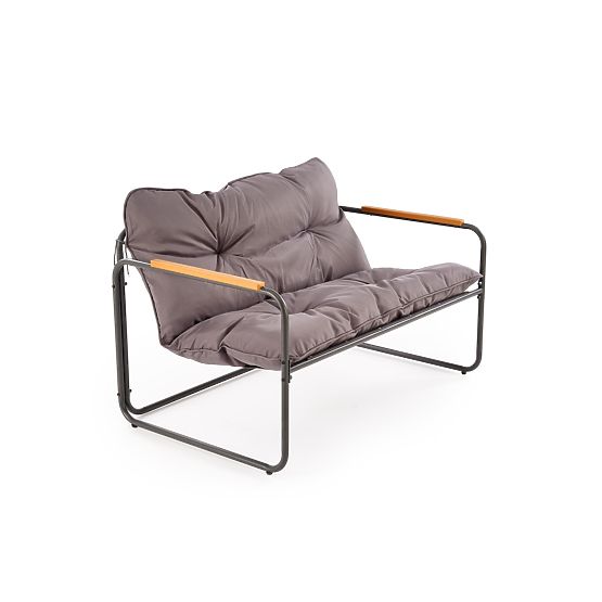 HUDSON, zestaw ogrodowy (sofa, 2x fotel, stolik), szary / brązowy (1p=1zestaw)