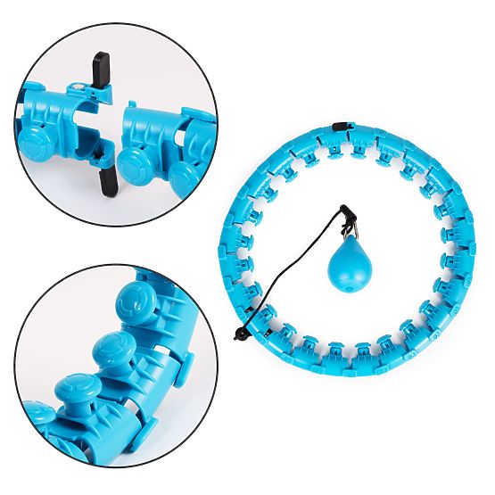 Hula hop z elementem masującym i dodatkowym obciążeniem do ćwiczeń fitness