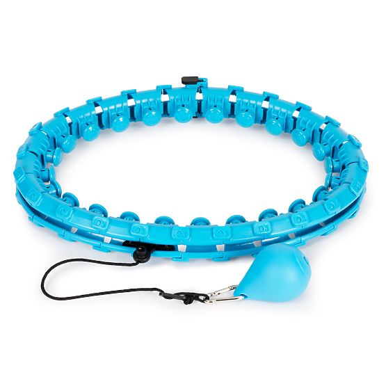 Hula hop z elementem masującym i dodatkowym obciążeniem do ćwiczeń fitness