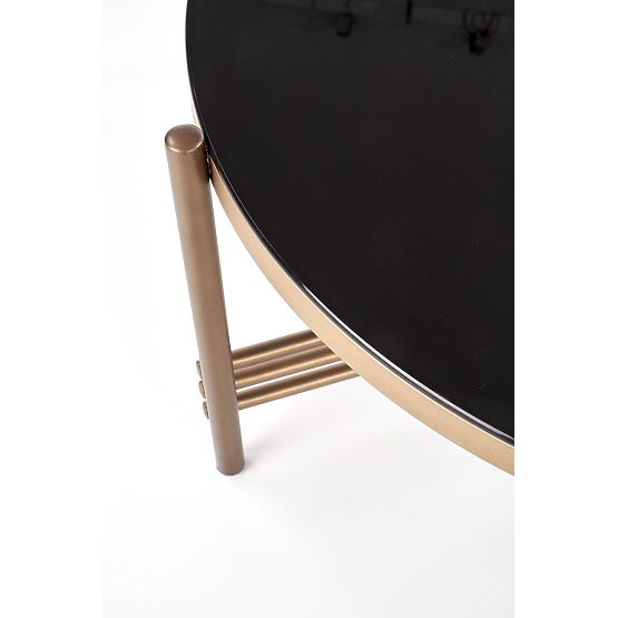 ISMENA stolik konferencyjny rama - złota, blat - czarny (1p=1szt)