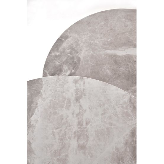 ITAKA zestaw 2 ław, popielaty marmur / grafitowy (1p=1szt)