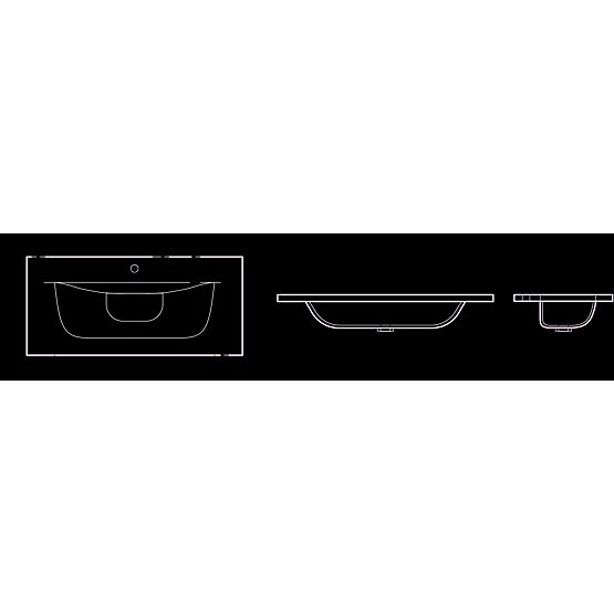 Jednokomorowa umywalka meblowa 100 cm