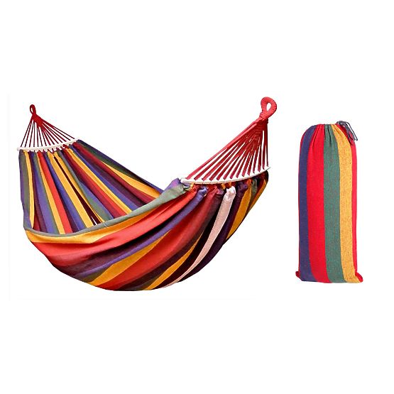 Jednoosobowy hamak z drążkiem 40cm 400257 Żółty