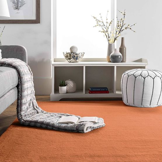 Jedwabny dywan Rabbit - Ceglasty