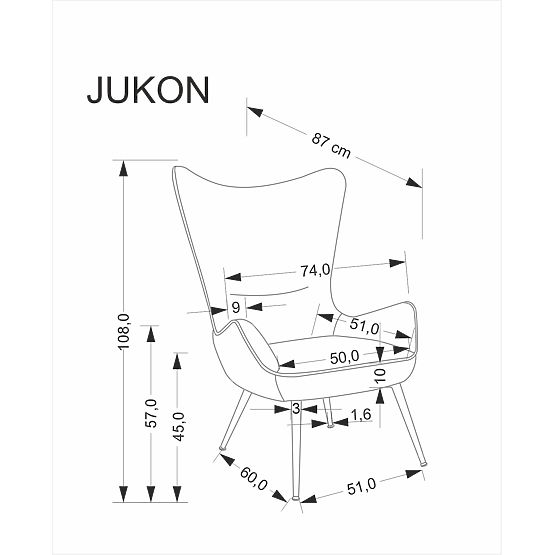 JUKON kremowy fotel relaksacyjny