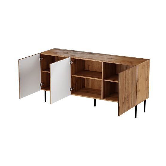 JUNGLE KOMODA 152 dąb wotan mat/czarny mat