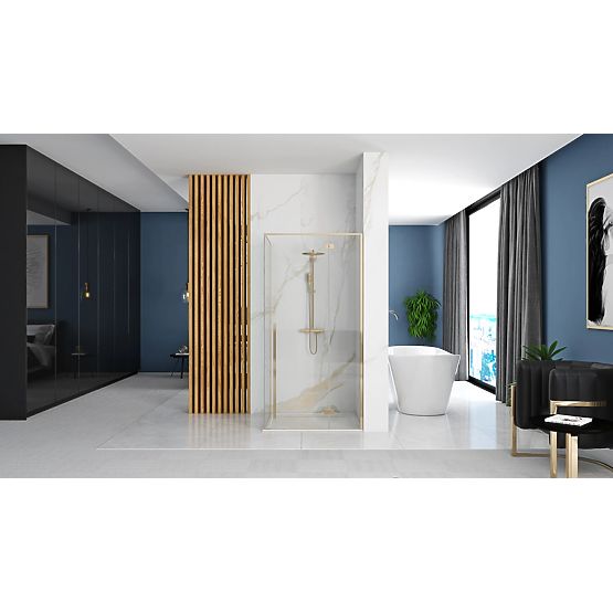 Kabina prysznicowa narożna Rea Fargo 120x90 Złota