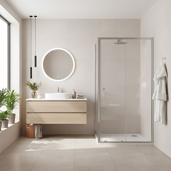 Kabina prysznicowa narożna Rea Primo Slide 100x70 Chrom