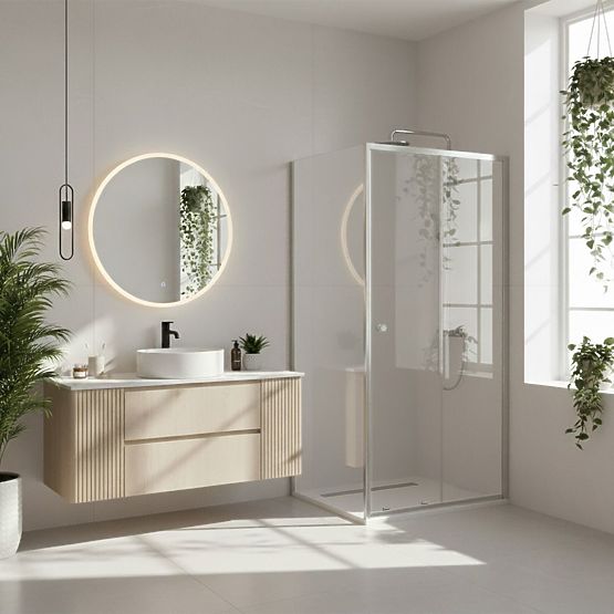 Kabina prysznicowa narożna Rea Primo Slide 100x70 Chrom