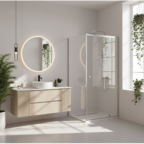 Kabina prysznicowa narożna Rea Primo Swing 90x70 Chrom