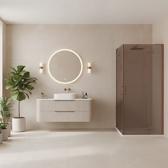 Kabina prysznicowa REA Hugo Double 90x100 Szczotkowana miedź