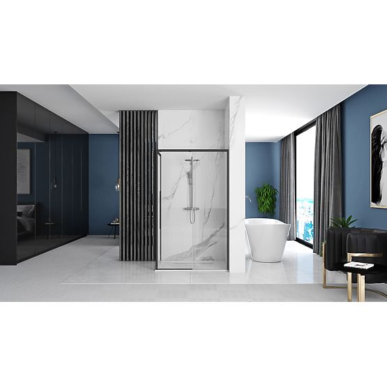 Kabina prysznicowa SOLAR BLACK MAT 120x90