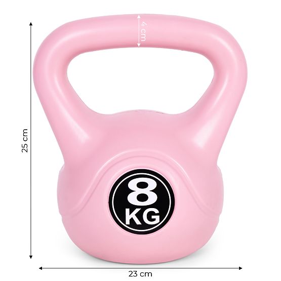 Kettlebell hantel 8 kg do ćwiczeń różowy ModernHome