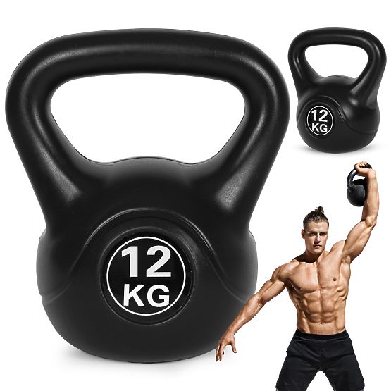 Kettlebell hantla 12 kg do ćwiczeń, kula, ciężar, obciążenie, fitness ModernHome