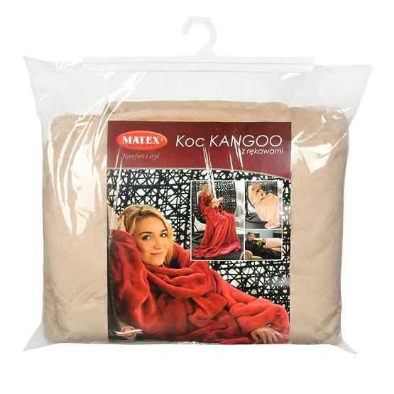 Kocyk CASHMERE TOUCH z rękawami - 150 x 210 cm (beżowy)