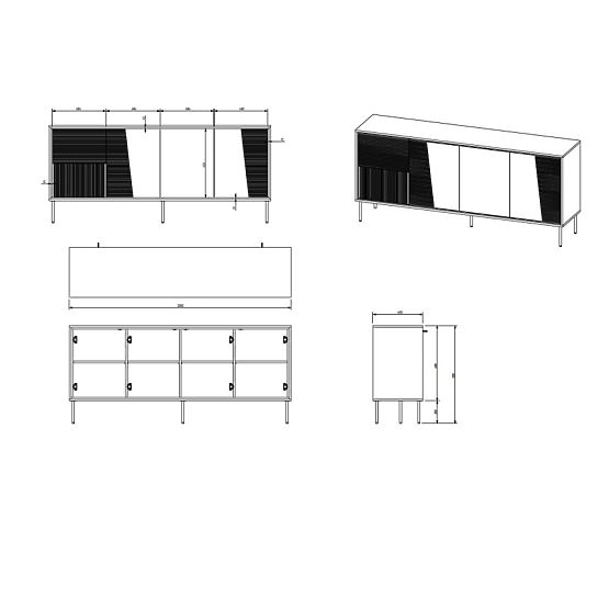 Komoda ABI czarny mat/czarny mat