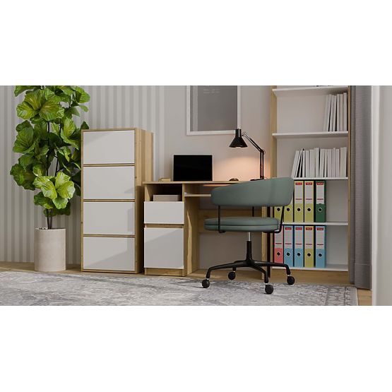 Komoda ALMA Front BIAŁY Korpus DĄB ARTISAN