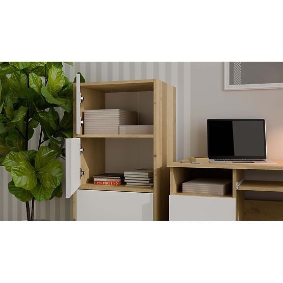 Komoda ALMA Front BIAŁY Korpus DĄB ARTISAN