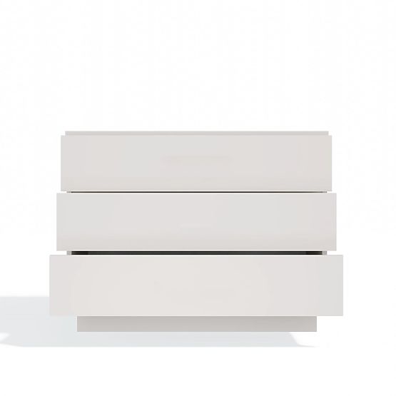 Komoda AMBER 3S Szafka 3 Szuflady Do Sypialni Salonu KAŠMÍR Beżowa