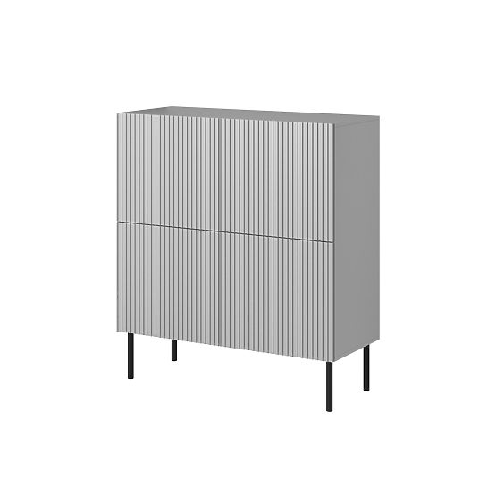 Komoda ASENSIO KM-2 jasnoszara, nogi: czarne (2p=1szt)