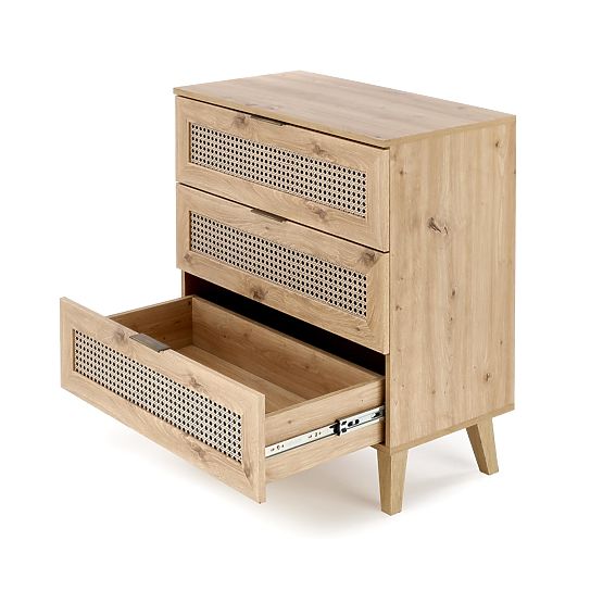 Komoda BORNEO KM-2 dąb artisan/czarny