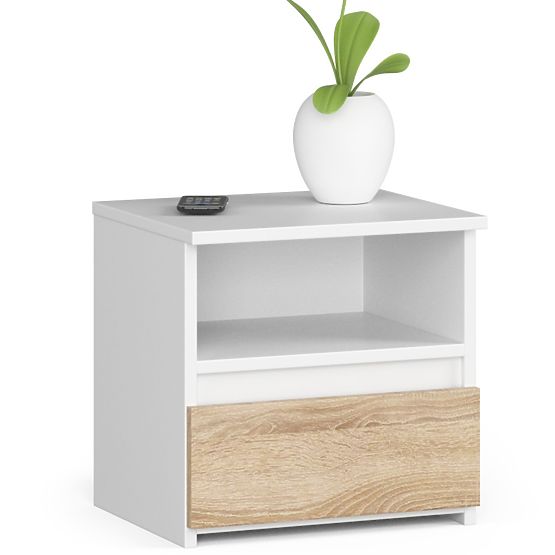 KOMODA CL1 PK BIAŁA / DĄB SONOMA