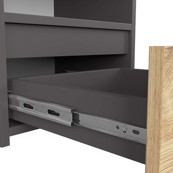 KOMODA CL1 PK GRAFIT SZARY / DĄB ARTISAN