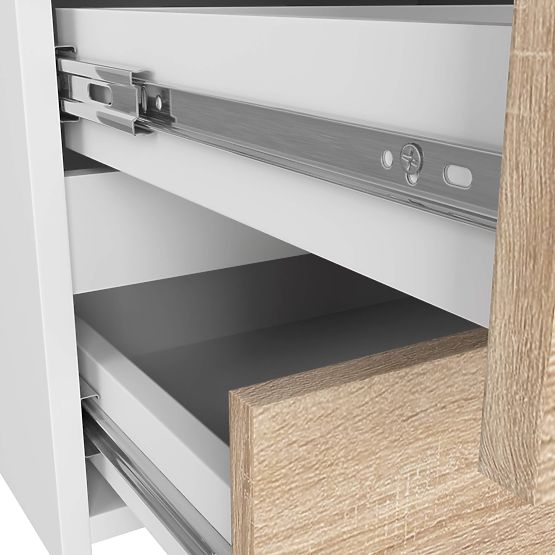 KOMODA CL100 6SZ PK BIAŁA / DĄB SONOMA