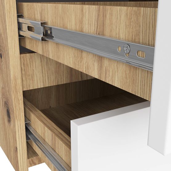 KOMODA CL100 6SZ PK DĄB ARTISAN / BIAŁA