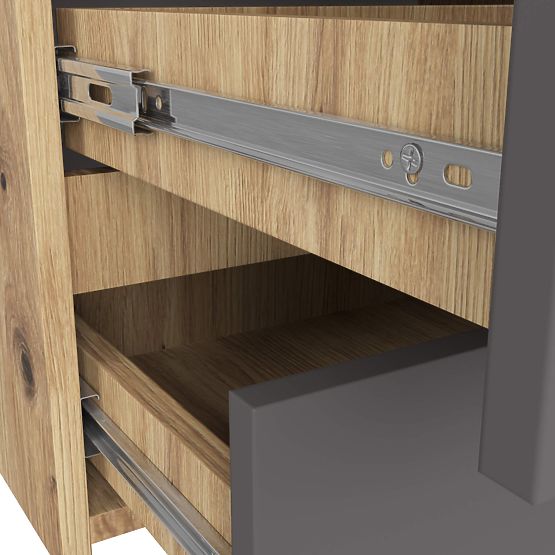 KOMODA CL100 6SZ PK DĄB ARTISAN / SZARY