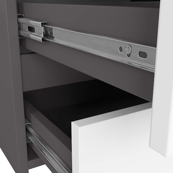 KOMODA CL100 6SZ SZARA / BIAŁA