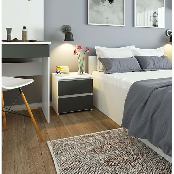 KOMODA CL2 2SZ CLP BIAŁA / SZARA