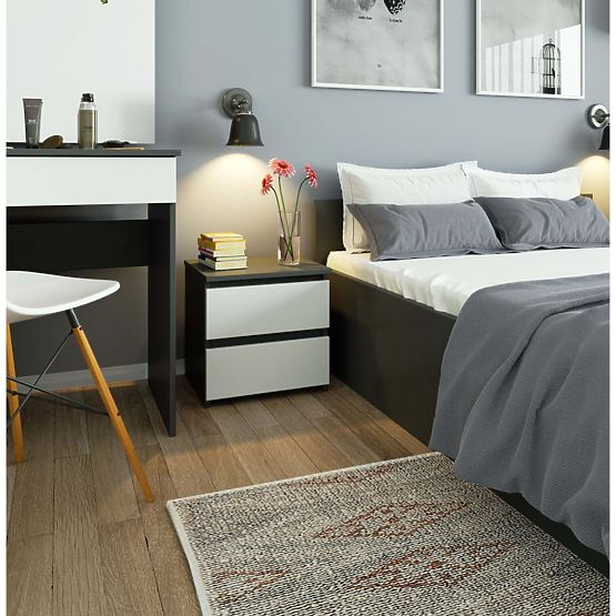 KOMODA CL2 2SZ CLP PK GRAFIT SZARY / BIAŁY