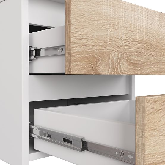 KOMODA CL3/40 PK BIAŁA / DĄB SONOMA