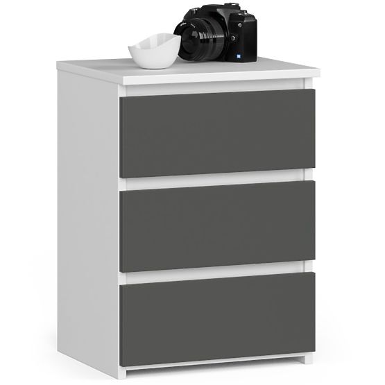 KOMODA CL3/40 PK BIAŁA / SZARA