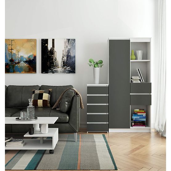 KOMODA CL5 PK BIAŁA / SZARA