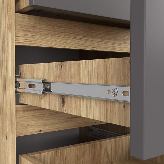 KOMODA CL5 PK DĄB ARTISAN / SZARY