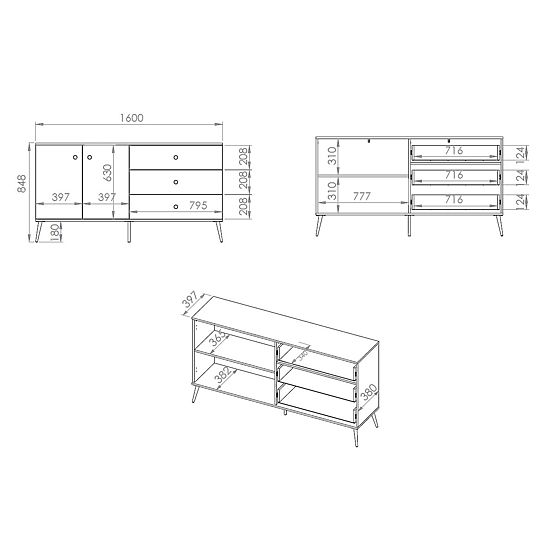 Komoda Forest większa - zielona