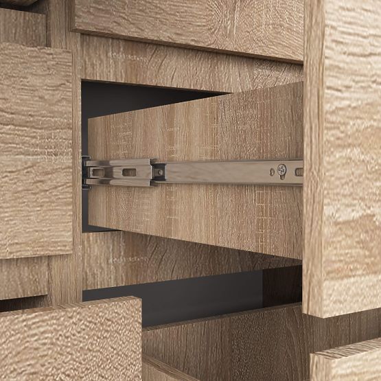 KOMODA K 120 cm 8 SZUFLAD PK DĄB SONOMA