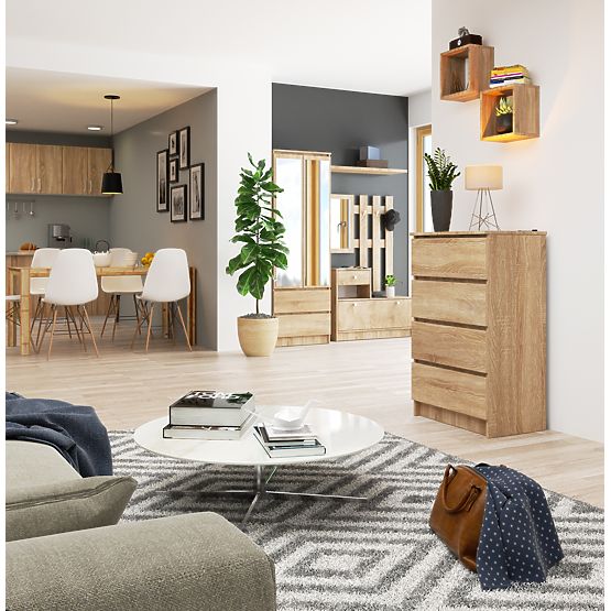 KOMODA K 60 cm 4 SZUFLADY PK DĄB SONOMA